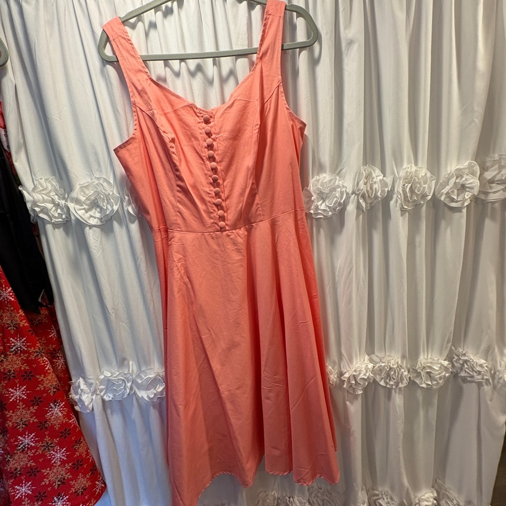 Brand new- Elegant, Pink, 50’s, Pin Up, Rockabilly Sleeveless Dress XL